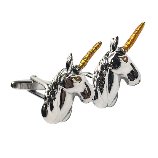 Two Tone Unicorn Head Cufflinks | Ashton and Finch