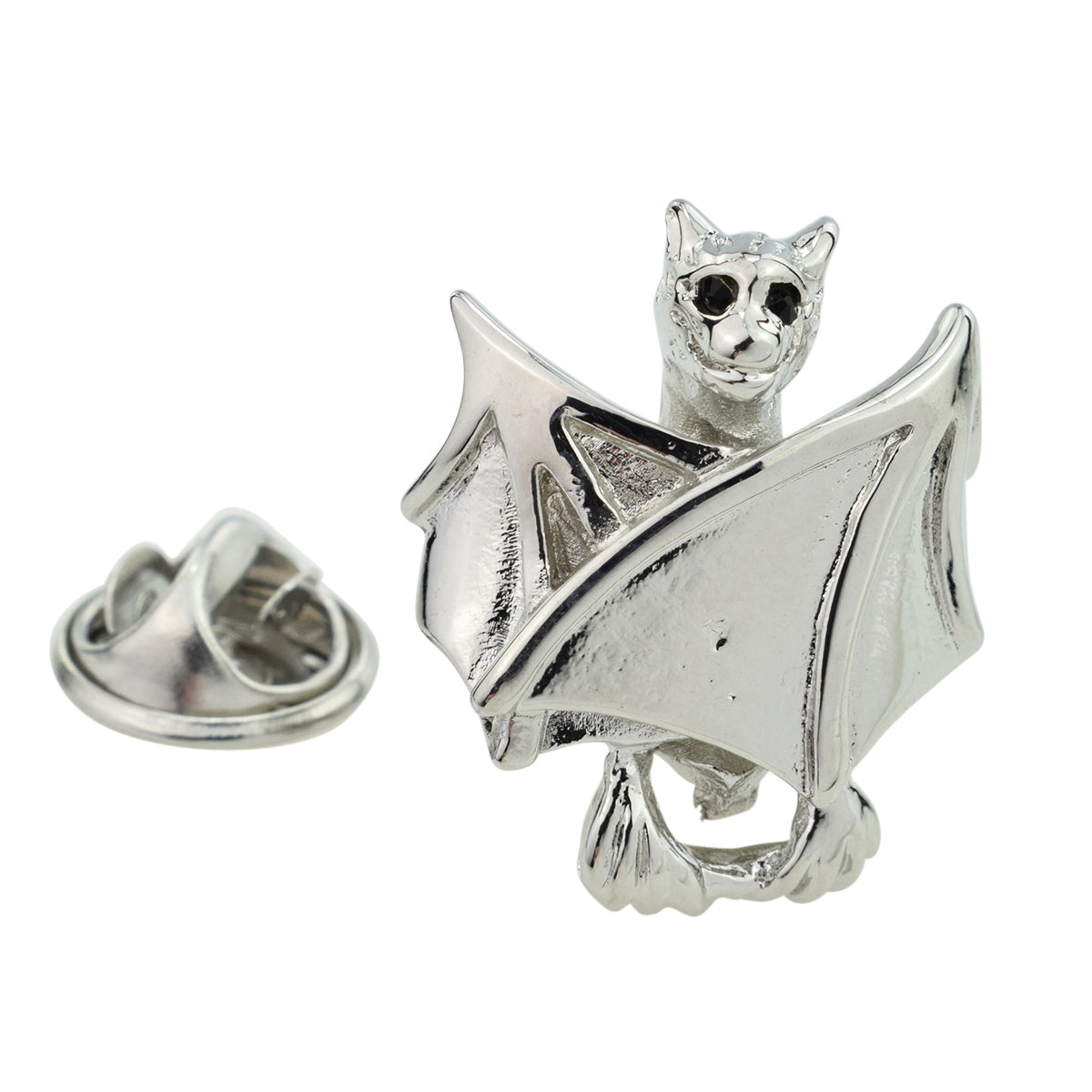 Bat with Closed wings and black eyes Lapel Pin Badge (AJTP34A)