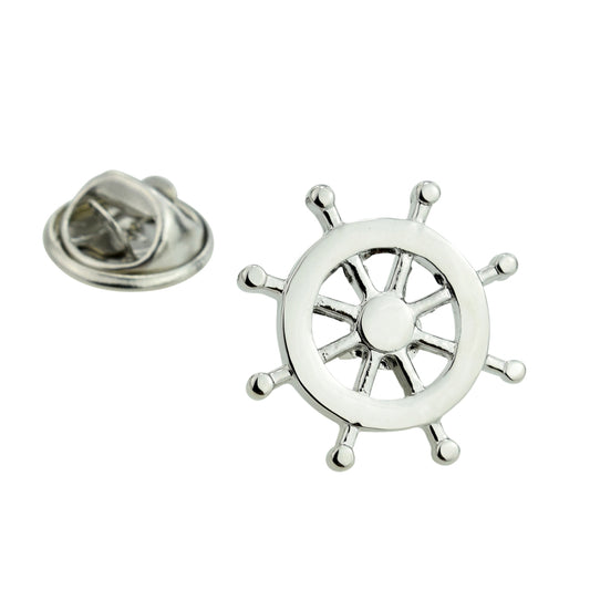 Ships Wheel Lapel Pin Badge (AJTP57)
