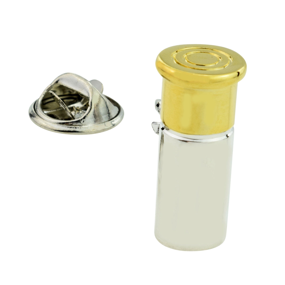 Two Tone Shotgun Cartridge Lapel Pin Badge (AJTP83)