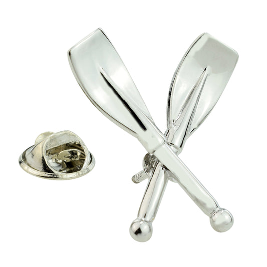 Crossed Rowing Oars Lapel Pin Badge (AJTP86)