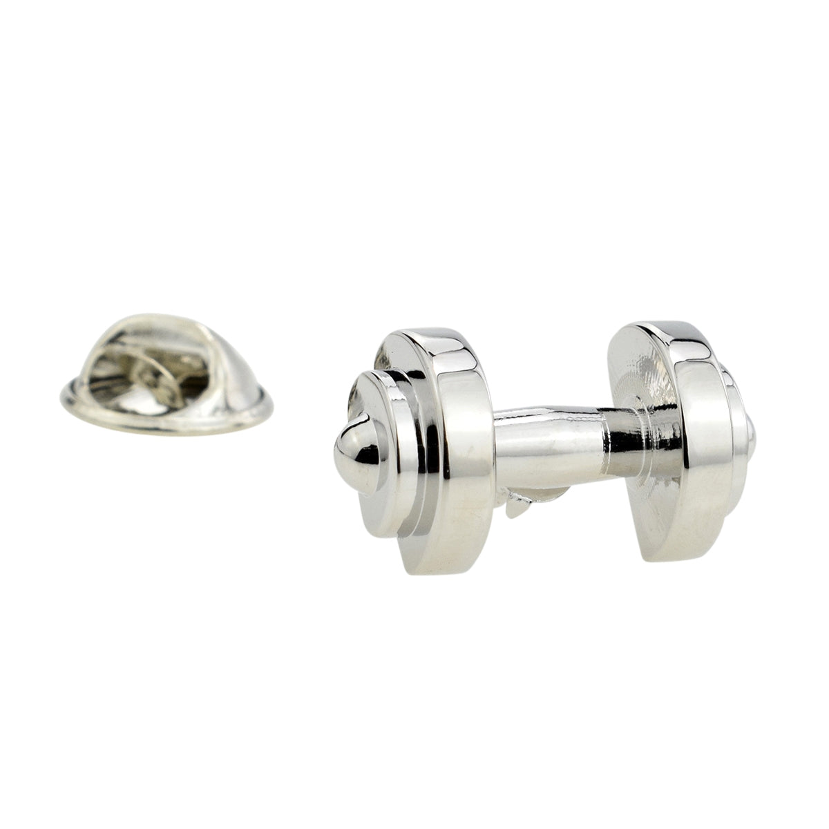 Dumbbell Weight Lifters Gym Lapel Pin Badge