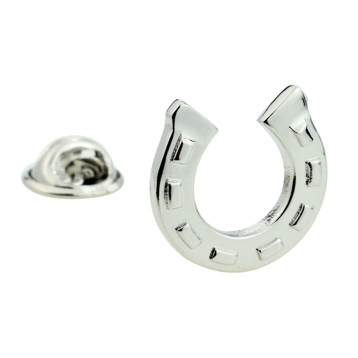 Lucky Horse Shoe Lapel Pin Badge