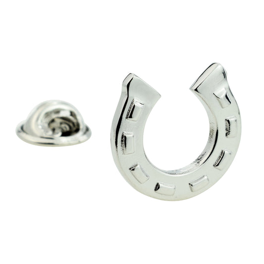 Lucky Horse Shoe Lapel Pin Badge