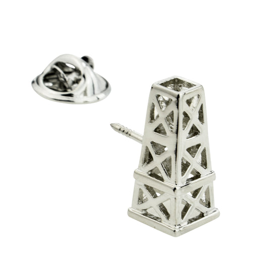 Oil Drilling Platform Lapel Pin Badge