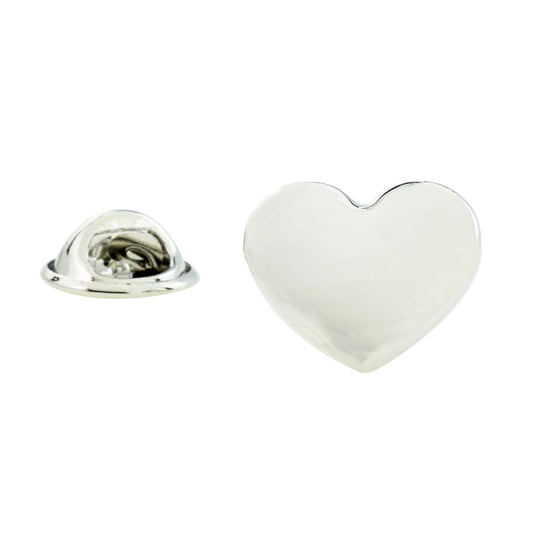 Domed Metal Romance Love Heart Lapel Pin badge