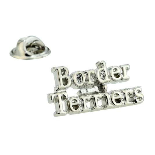 Border Terriers Dog Lapel Pin Badge