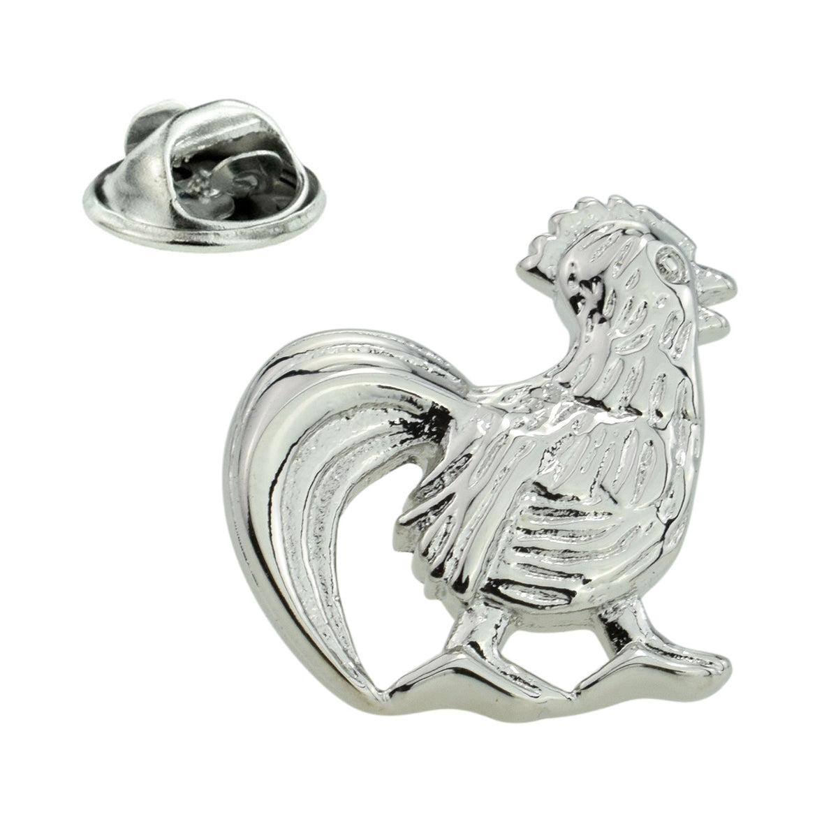 Rooster Cockerel Chicken Lapel Pin Badge