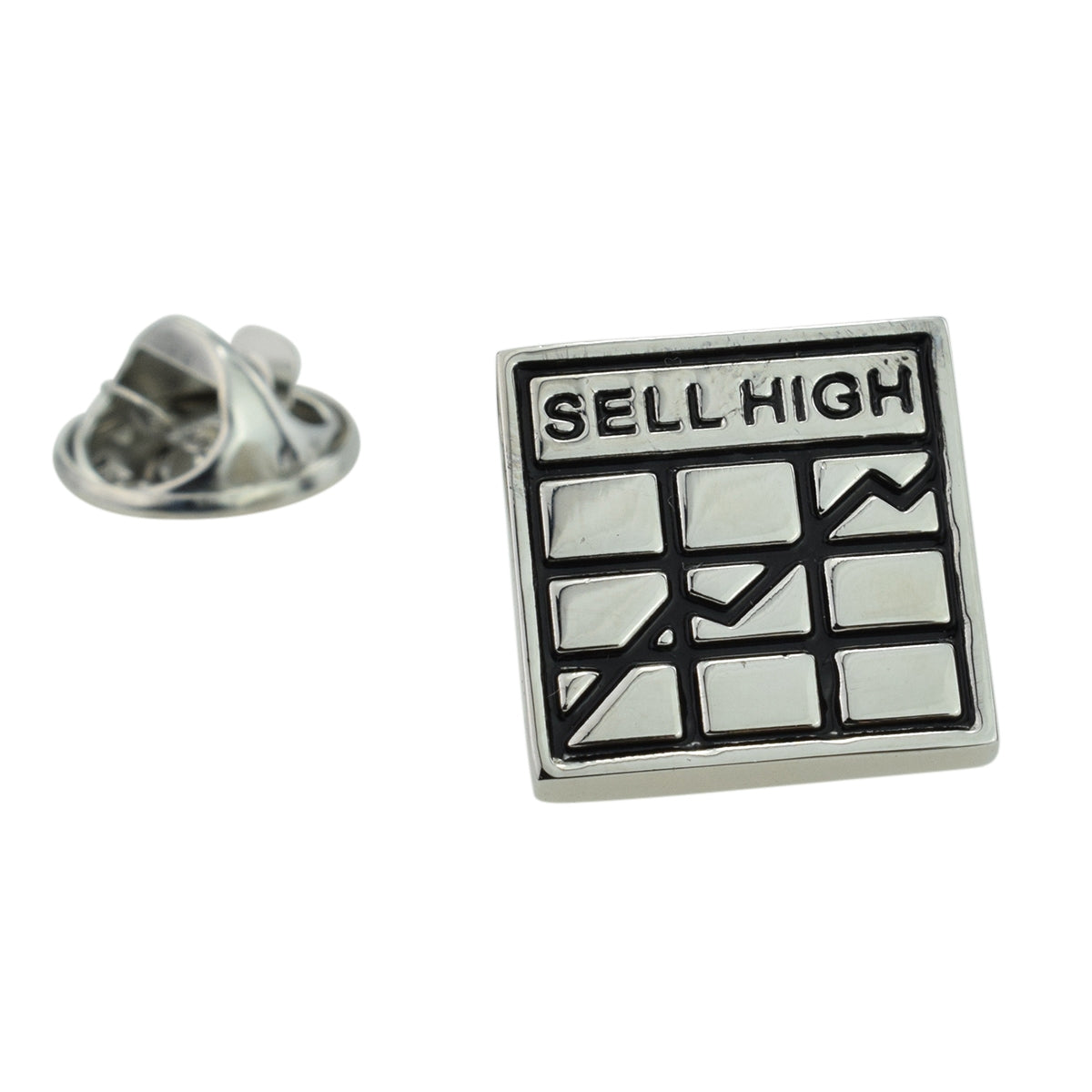Stockbroker Traders Sell High Lapel Pin Badge