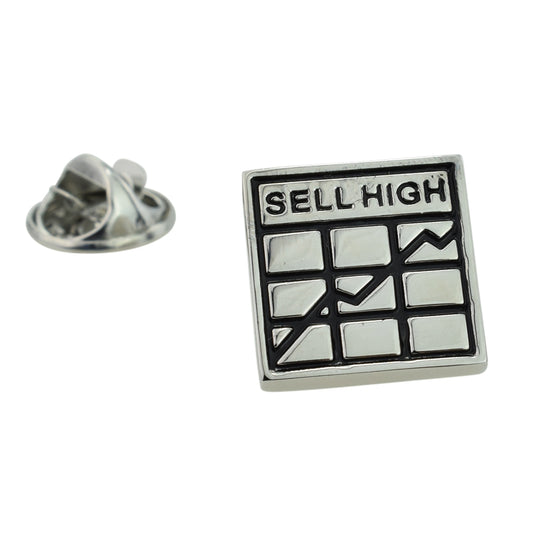 Stockbroker Traders Sell High Lapel Pin Badge