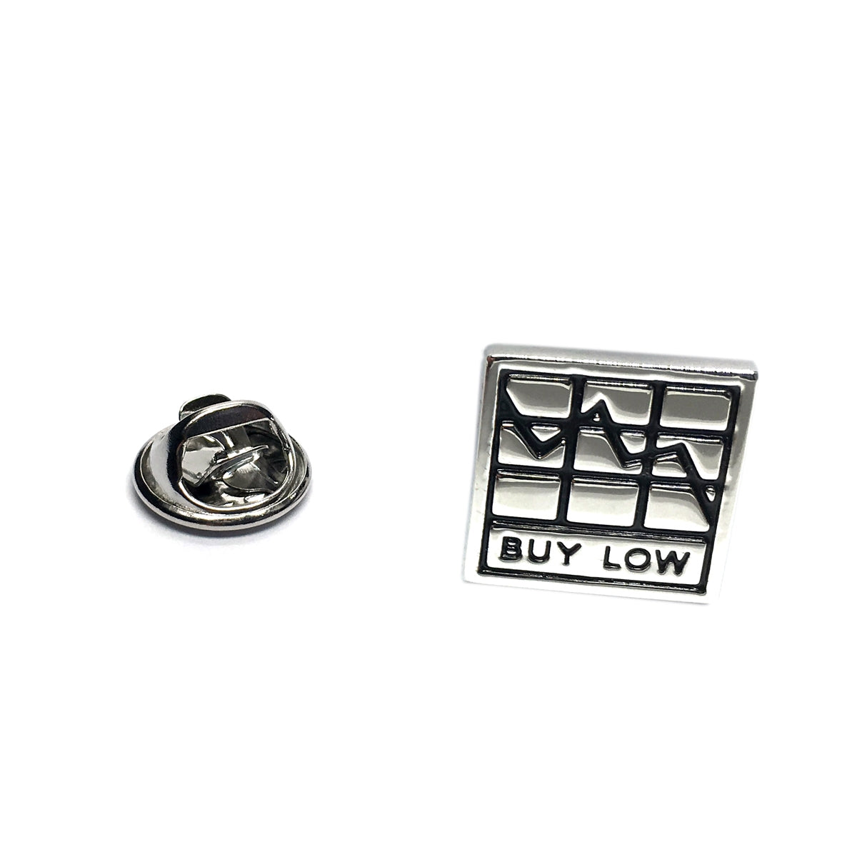 Stockbrokers Traders Buy Low Lapel Pin Badge