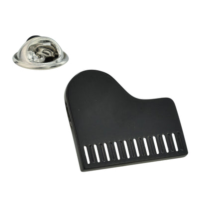 Black Grand Piano Music Lapel Pin Badge