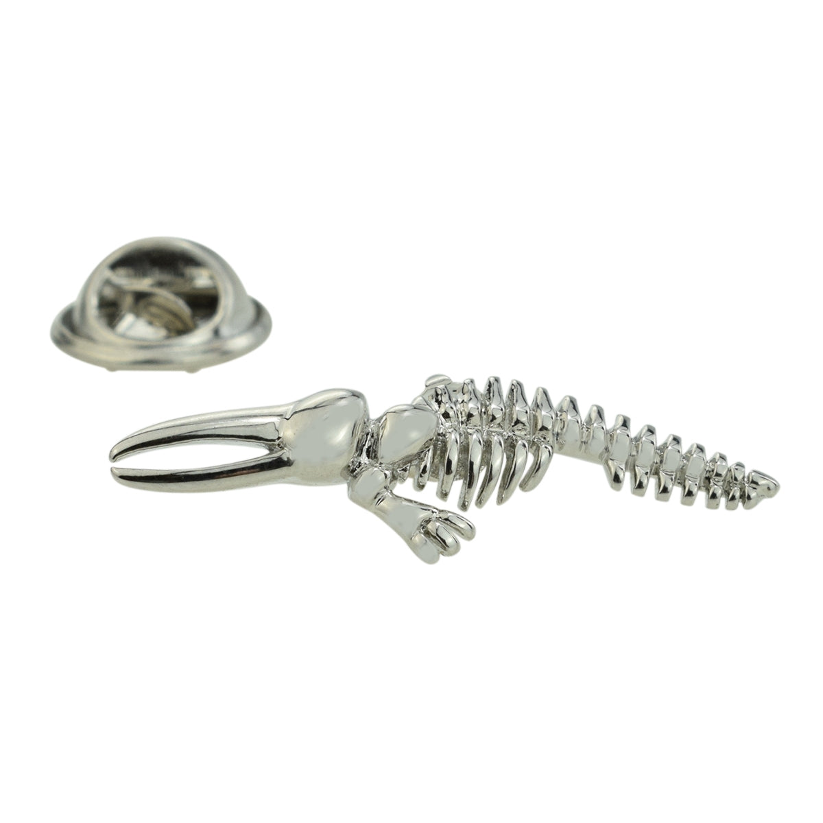 Blue Whale Skeleton Lapel Pin Badge