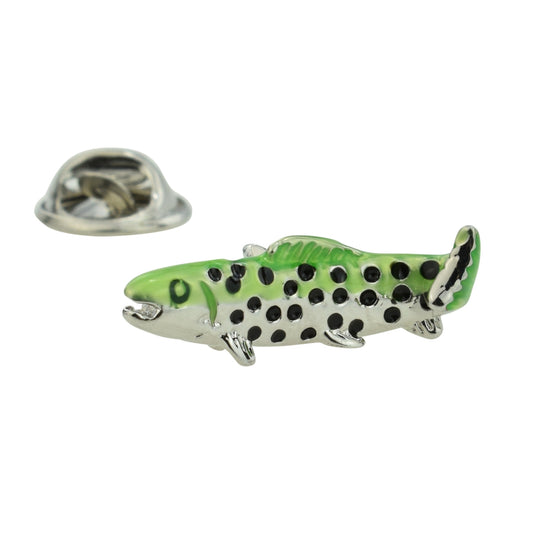 Green Spotted Trout Fish Lapel Pin Badge