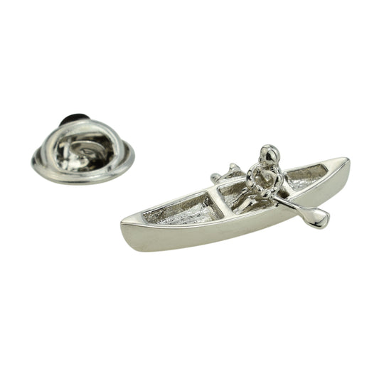 Canadian Canoe Kayak with Paddler Lapel Pin Badge