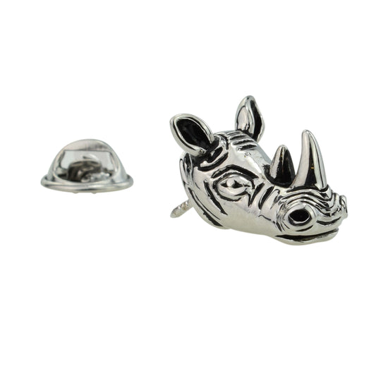 Rhino Head Lapel Pin Badge