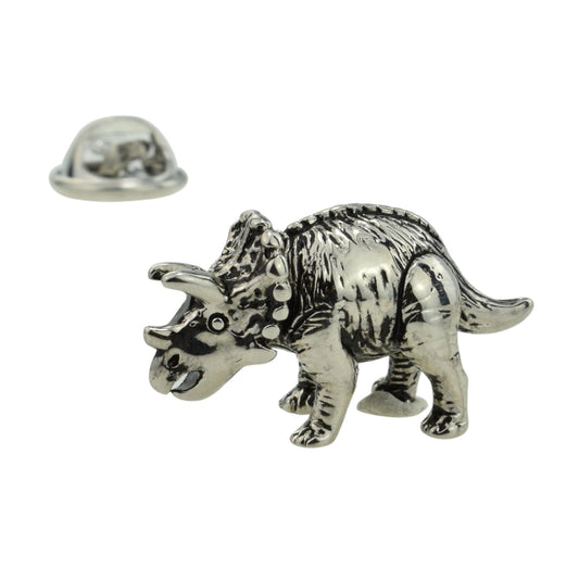 Triceratops Dinosaur Fossil Lapel Pin Badge