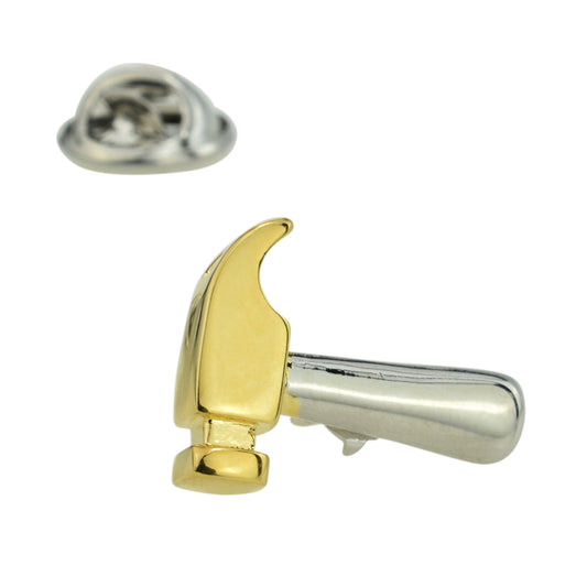 Two Tone Hammer Lapel Pin Badge