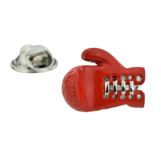 Red Boxing Glove Lapel Pin Badge
