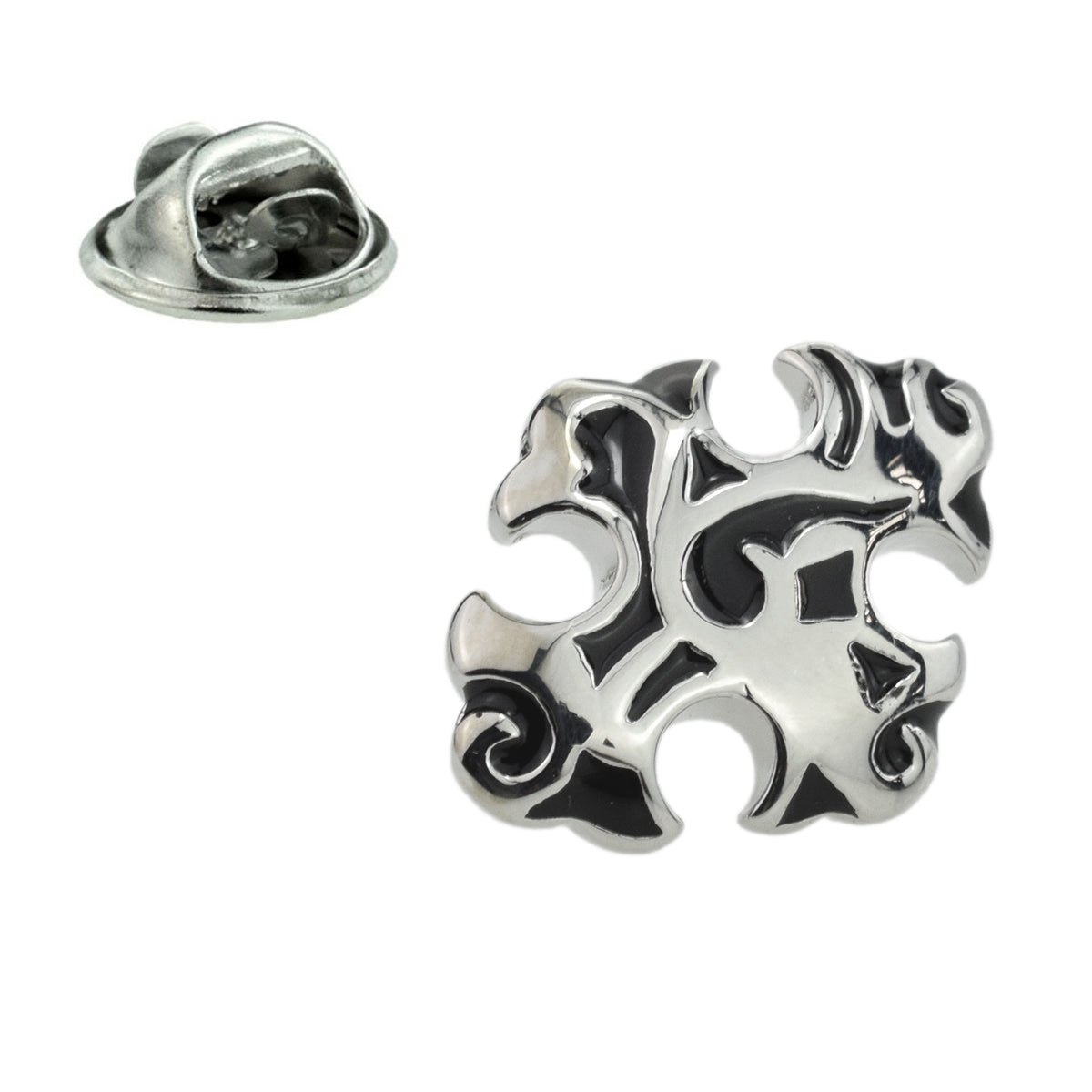 Gothic Style Cross Lapel Pin Badge