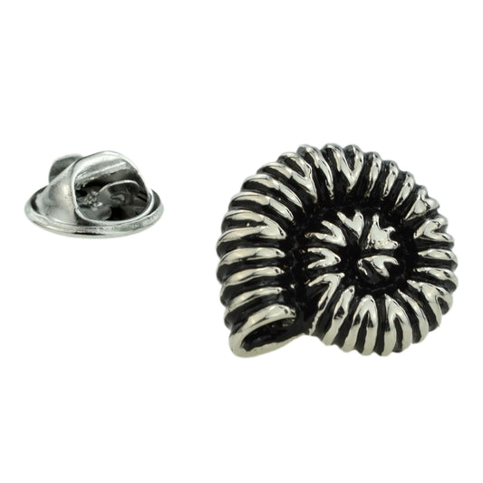 Fossilied Ammonite Lapel Pin Badge (Design 2)