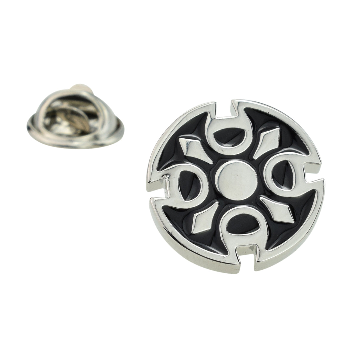 Gothic Circular Lapel Pin Badge