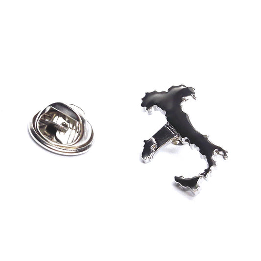Italy Outline Map Lapel Pin Badge