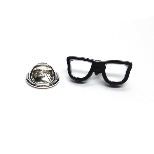Geeky Black Glasses Lapel Pin Badge