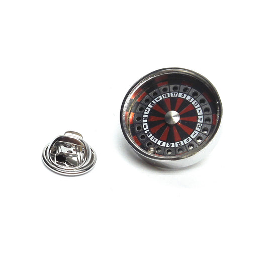 Roulette Wheel with Ball Lapel Pin Badge