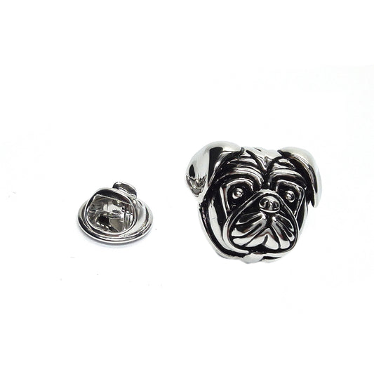 Pug Head Lapel Pin Badge