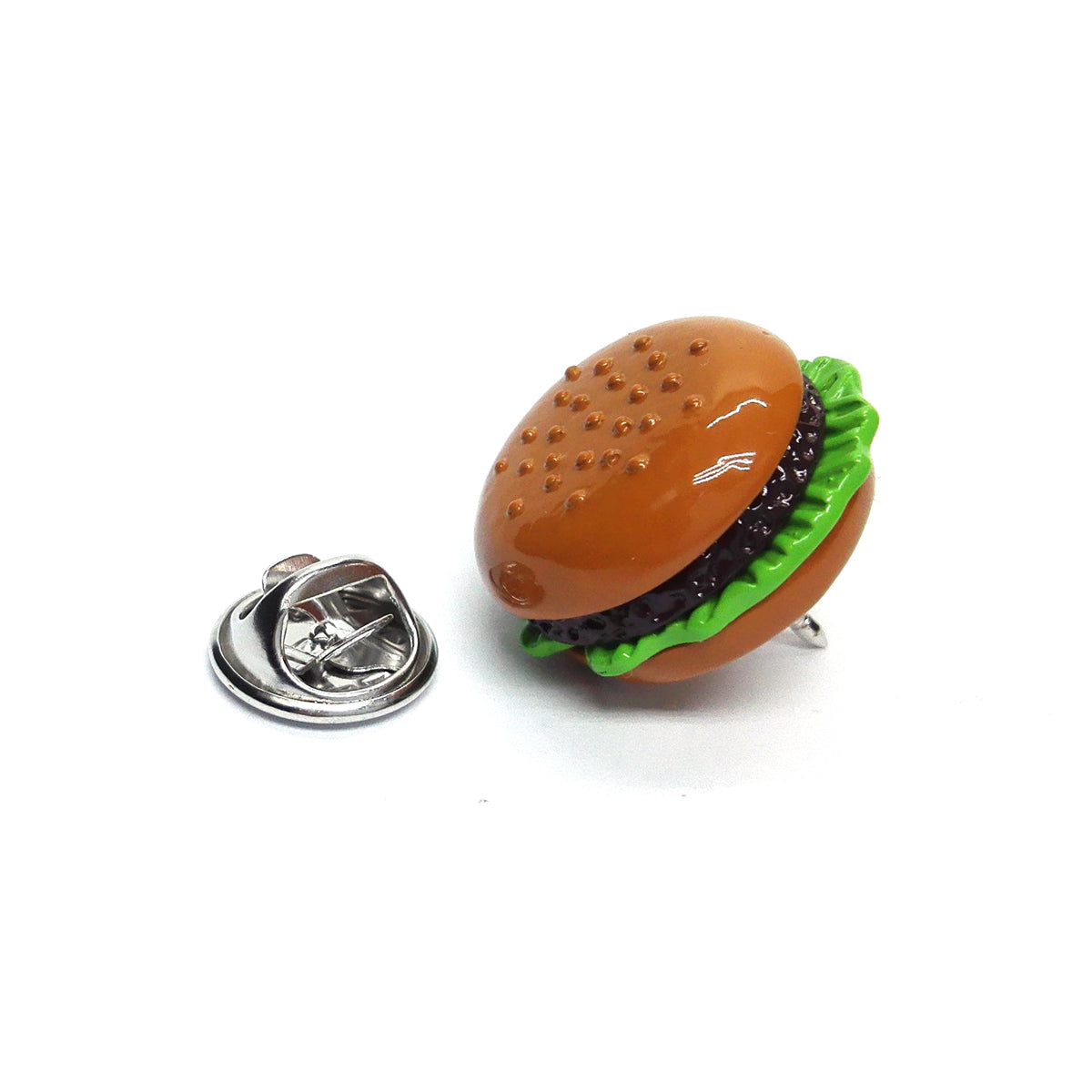 Coloured Burger Design Lapel Pin Badge