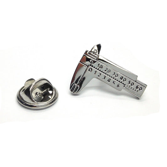 Vernier Measuring Calipers Lapel Pin Badge