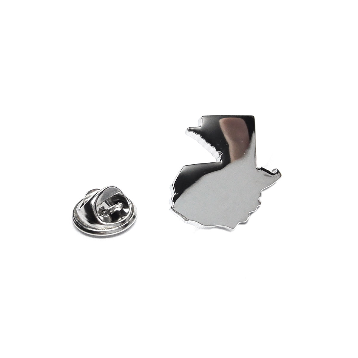 Outline Map of Guatemala Rhodium Plated Lapel Tie Pin