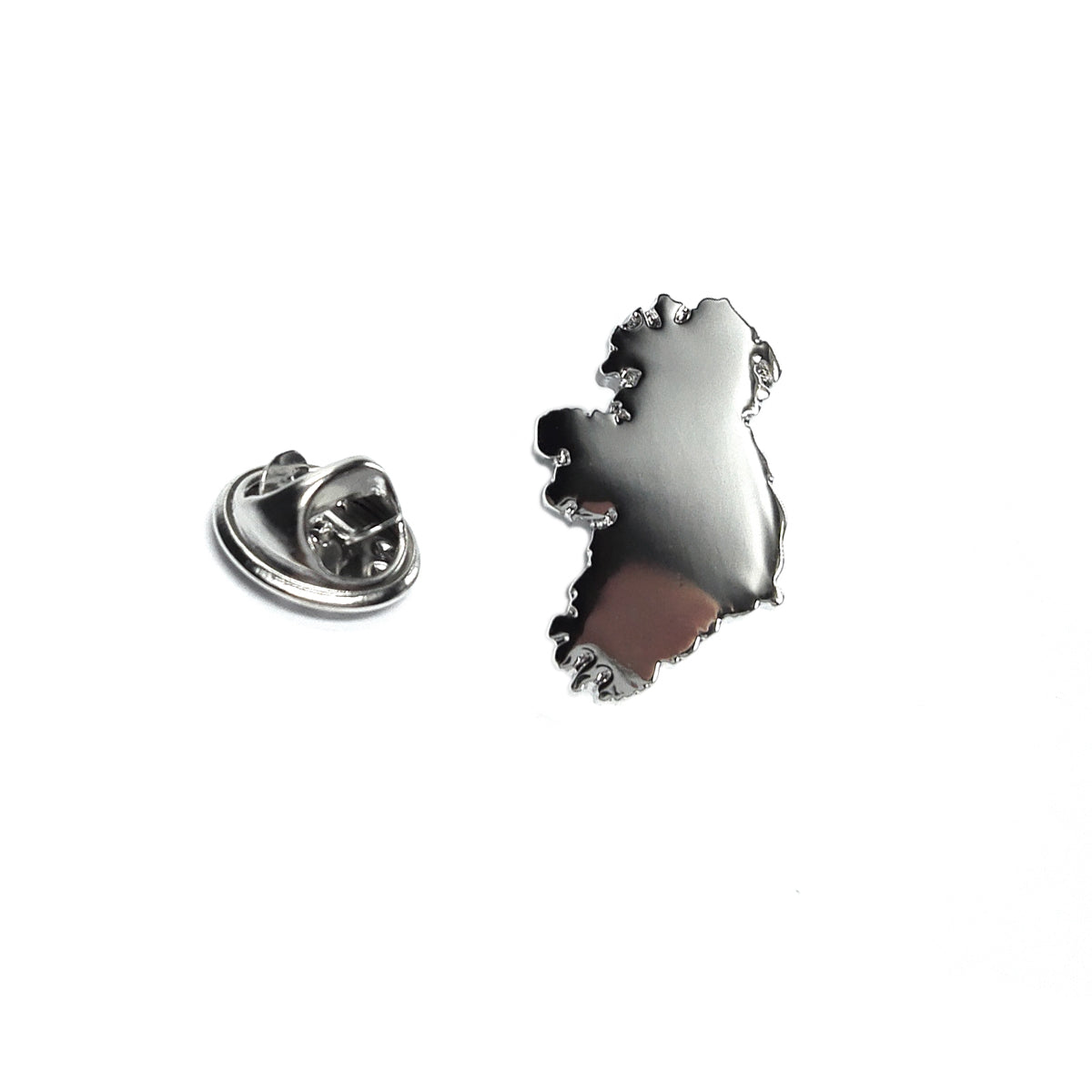 Outline Map of Ireland EIRE Rhodium Plated Lapel Tie Pin