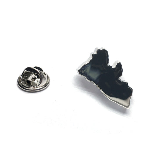 Outline Map of Liberia Lapel Pin Badge