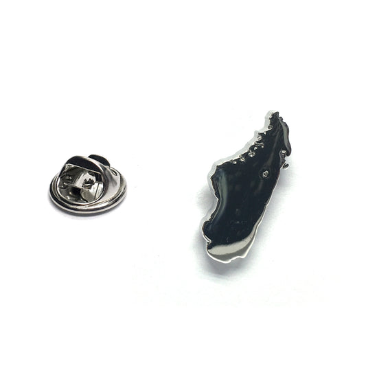 Outline Map of Madagascar Lapel Pin Badge