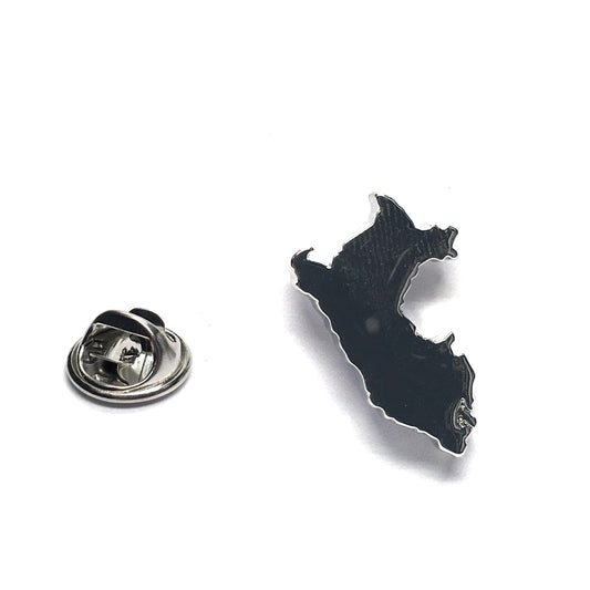 Outline Map of Peru Lapel Pin Badge