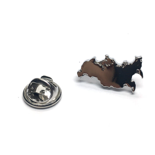 Outline Map of Russia Lapel Pin Badge