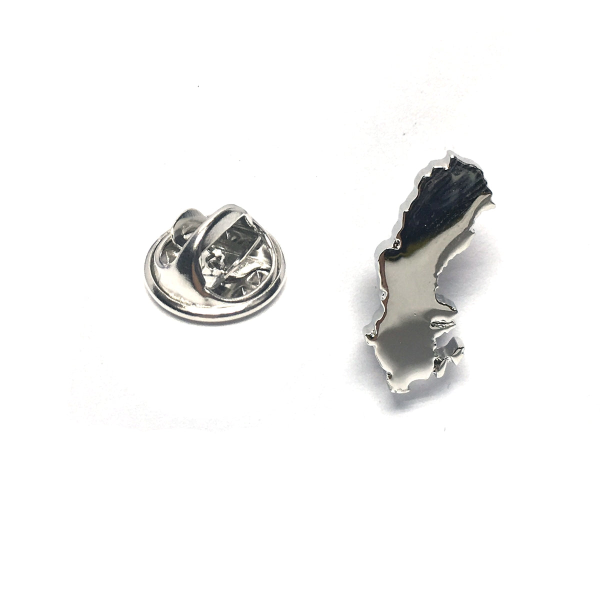 Outline Map of Sweden Lapel Pin Badge