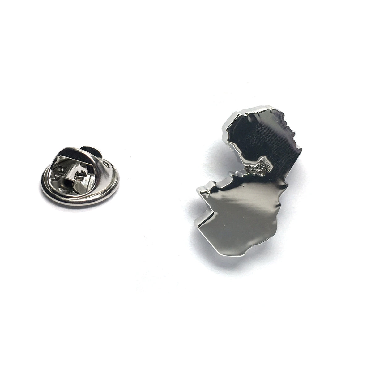 Outline Map of Zambia Lapel Pin Badge