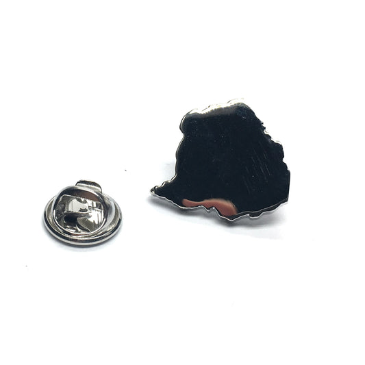 Outline Map of Zimbabwe Lapel Pin Badge