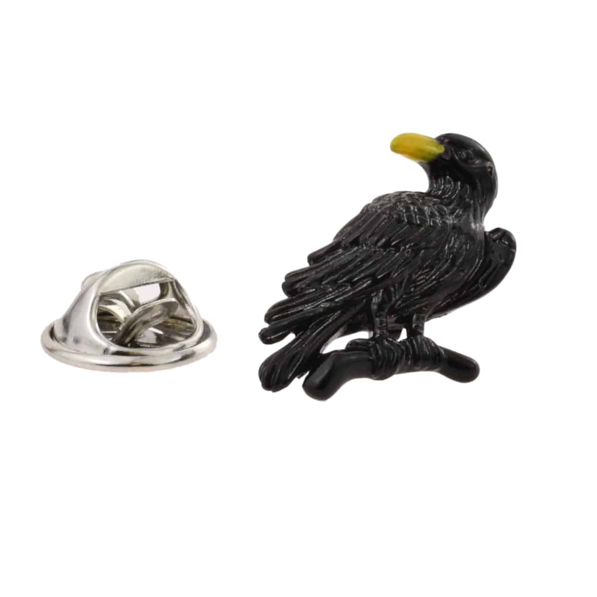 Black Raven Lapel Pin Badge