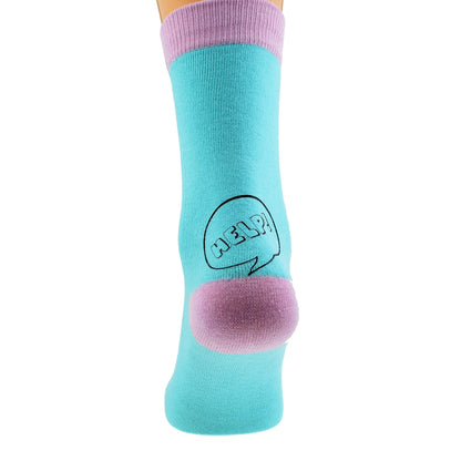 Fun Help Design Turquoise Pink Unisex Socks| Ashton and Finch