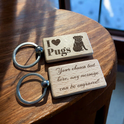 Personalised Pug Keyring Gift  | Ashton and Finch