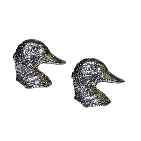 English Made Ducks Head Pewter Cufflinks | Ashton and Finch