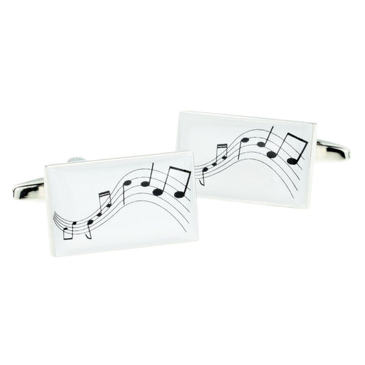 Monochrome Music Design Cufflinks | Ashton and Finch