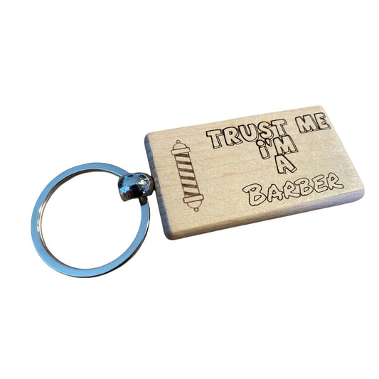 Trust Me, I'm a Barber Keyring Gift  | Ashton and Finch