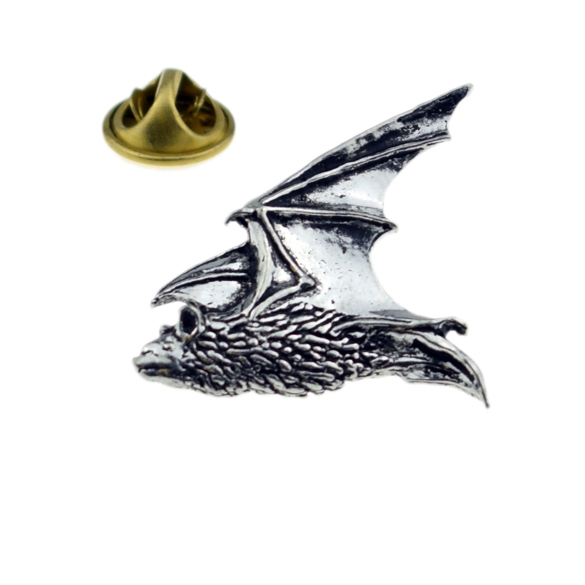 Pipistrelle Bat Pewter Lapel Pin Badge