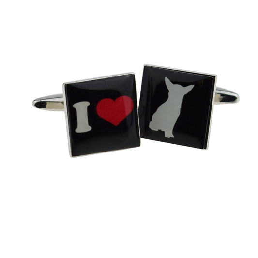 I Love Chihuahuas Cufflinks | Ashton and Finch