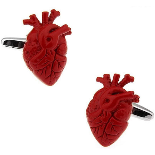 Anatomical Human Heart Cufflinks  | Ashton and Finch
